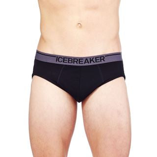 Icebreaker Men's Merino 150 Anatomica Briefs - Black/Monsoon