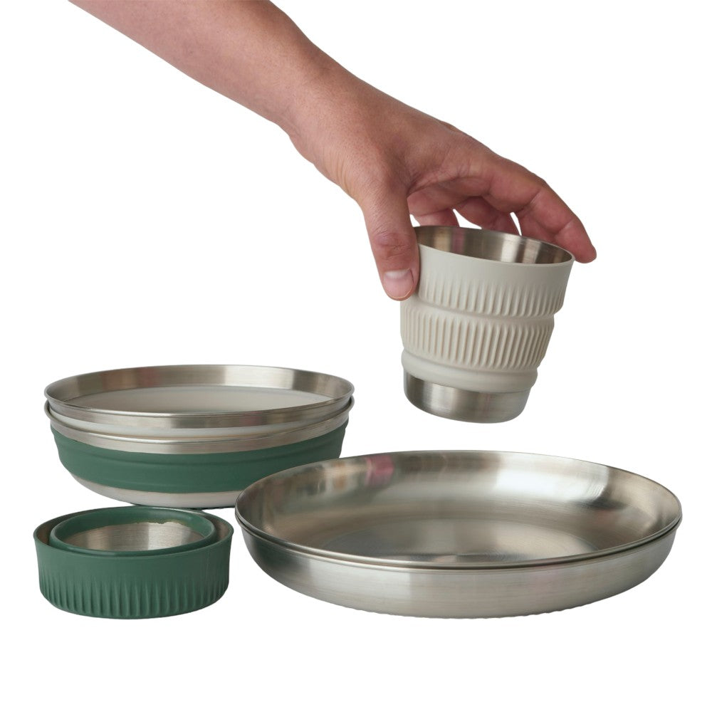 Sea to Summit Detour Stainless Steel Collapsible Dinnerware Set (6 Piece)