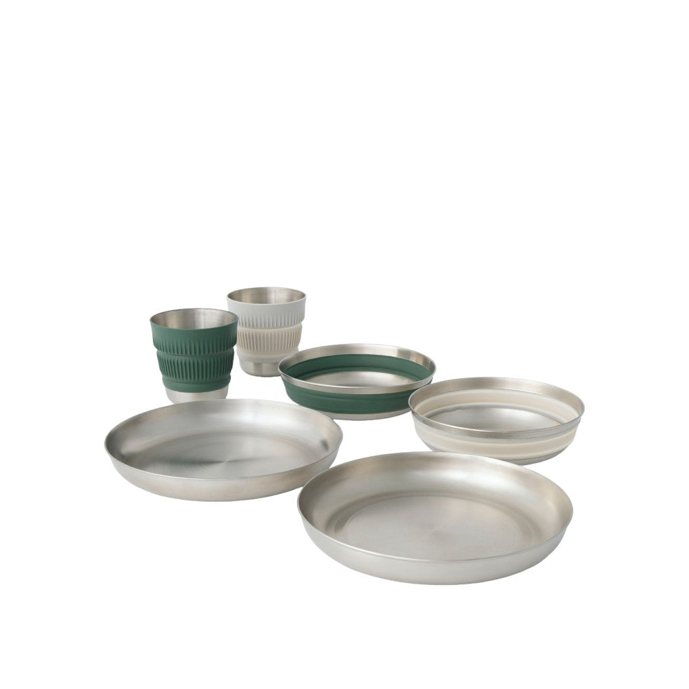 Sea to Summit Detour Stainless Steel Collapsible Dinnerware Set (6 Piece)