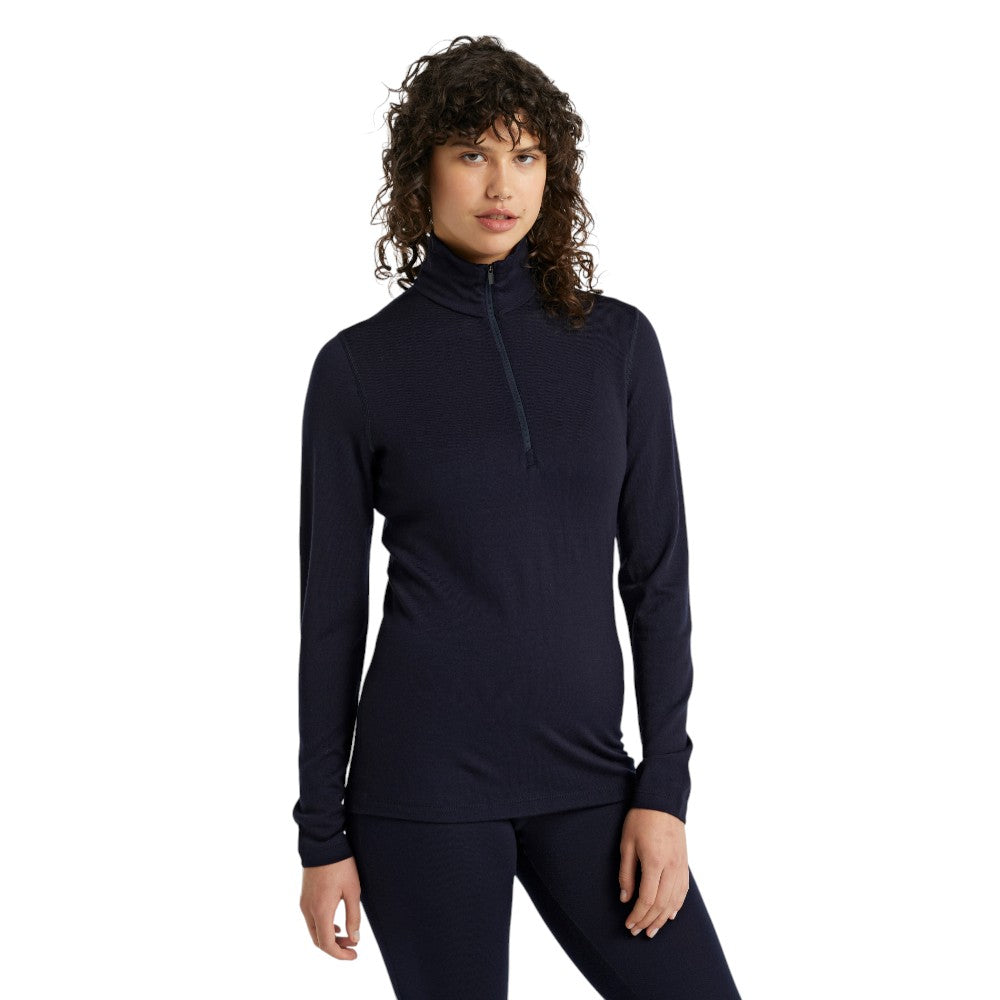Icebreaker Women's Merino 260 Tech Half Zip Thermal Top - Navy