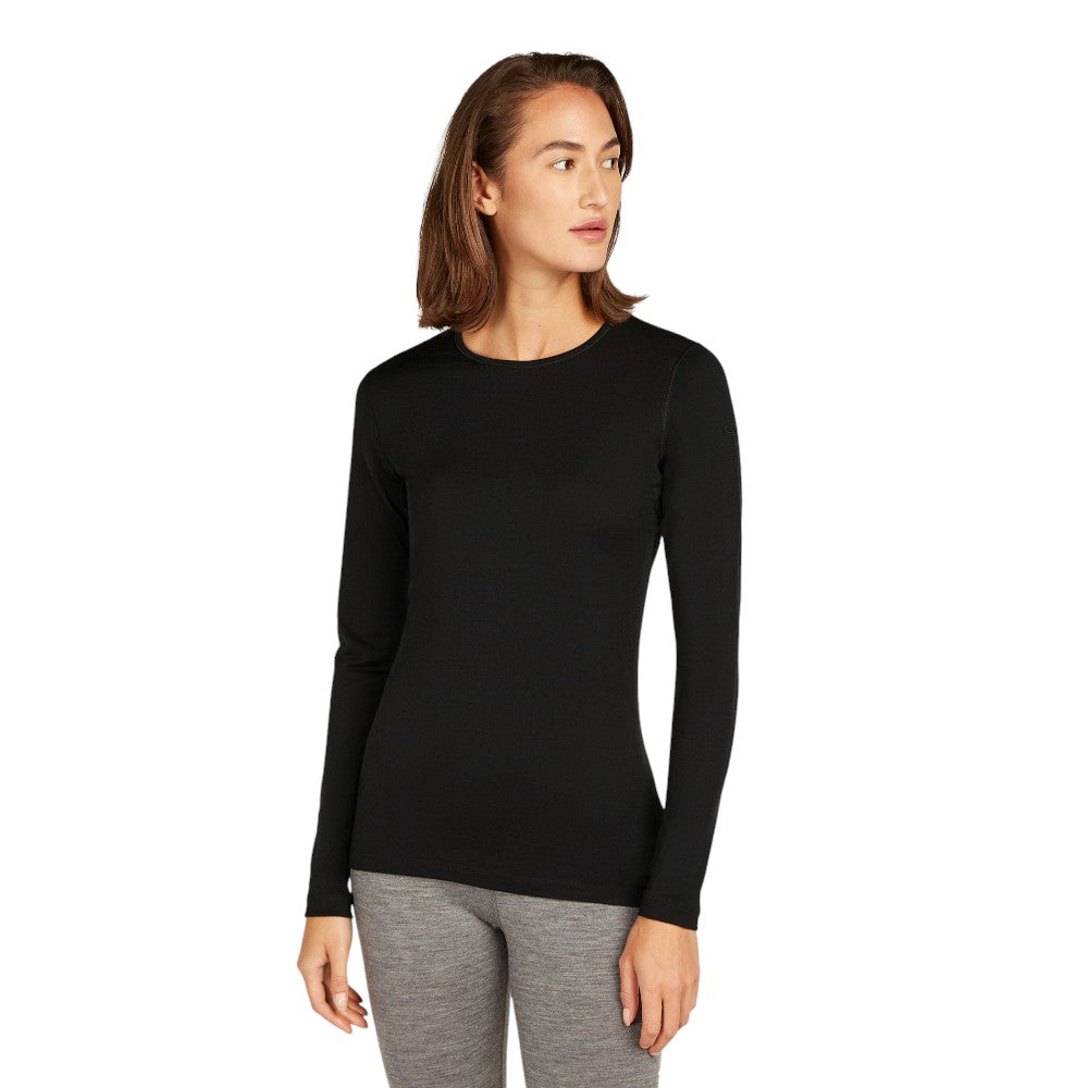 Icebreaker Women's Merino 200 Oasis Thermal Top - Black