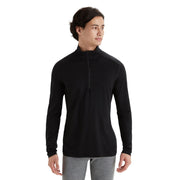 Icebreaker Men's Merino 200 Oasis Half Zip Thermal Top - Black