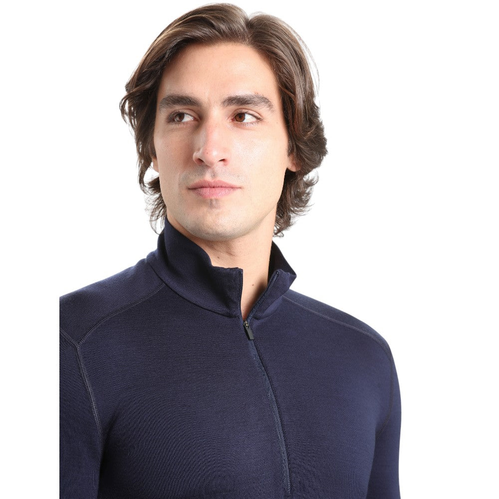 Icebreaker Men's Merino 260 Tech Half Zip Thermal Top - Navy