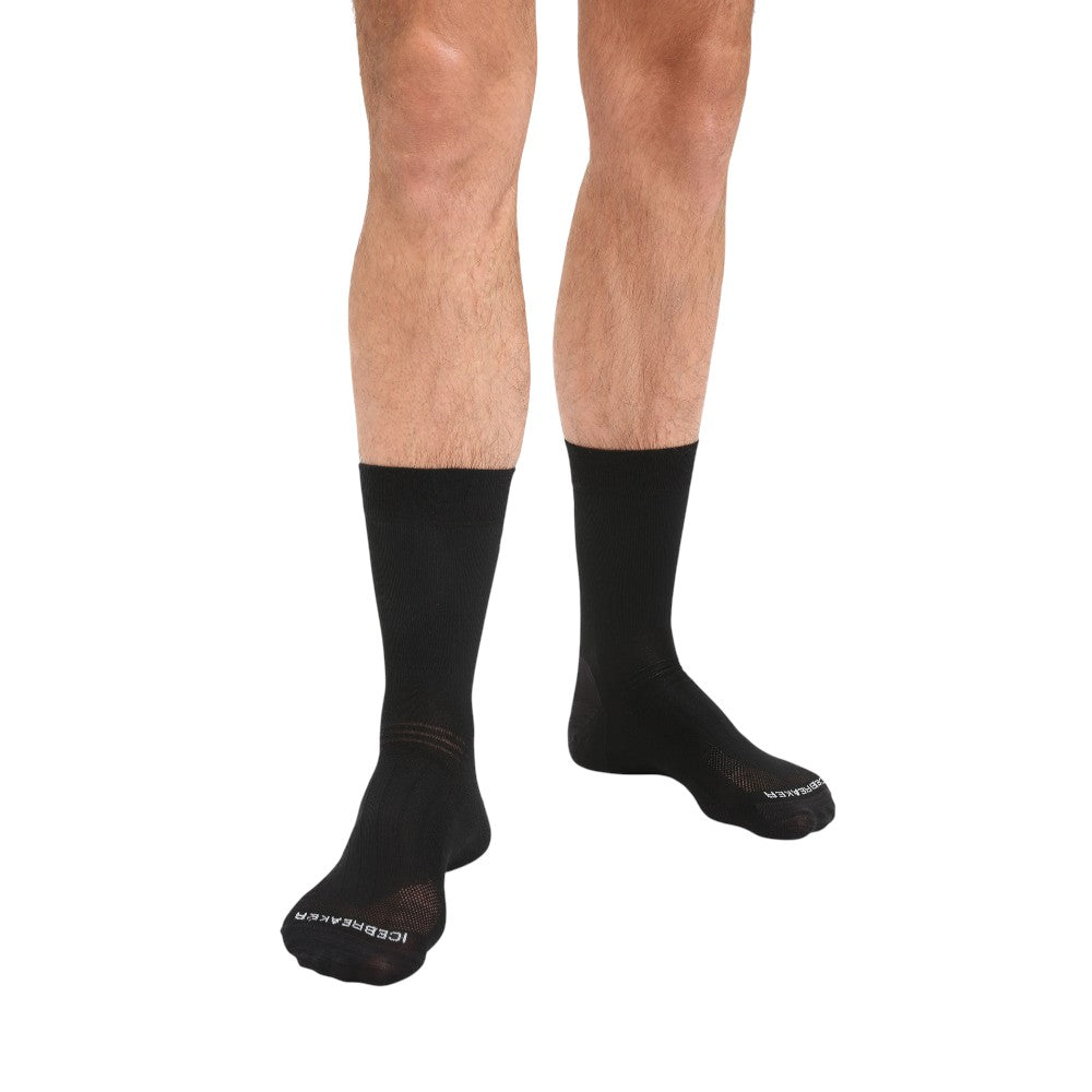 Icebreaker Men's Merino Hike Liner Crew Socks - Black