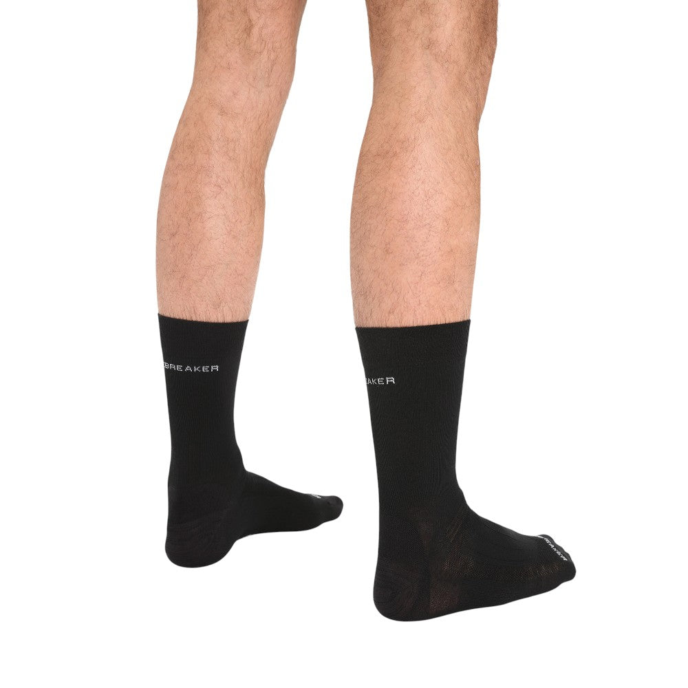 Icebreaker Men's Merino Hike Liner Crew Socks - Black
