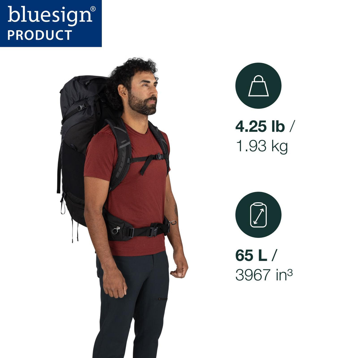 Osprey Kestrel LT 65 Hiking Backpack