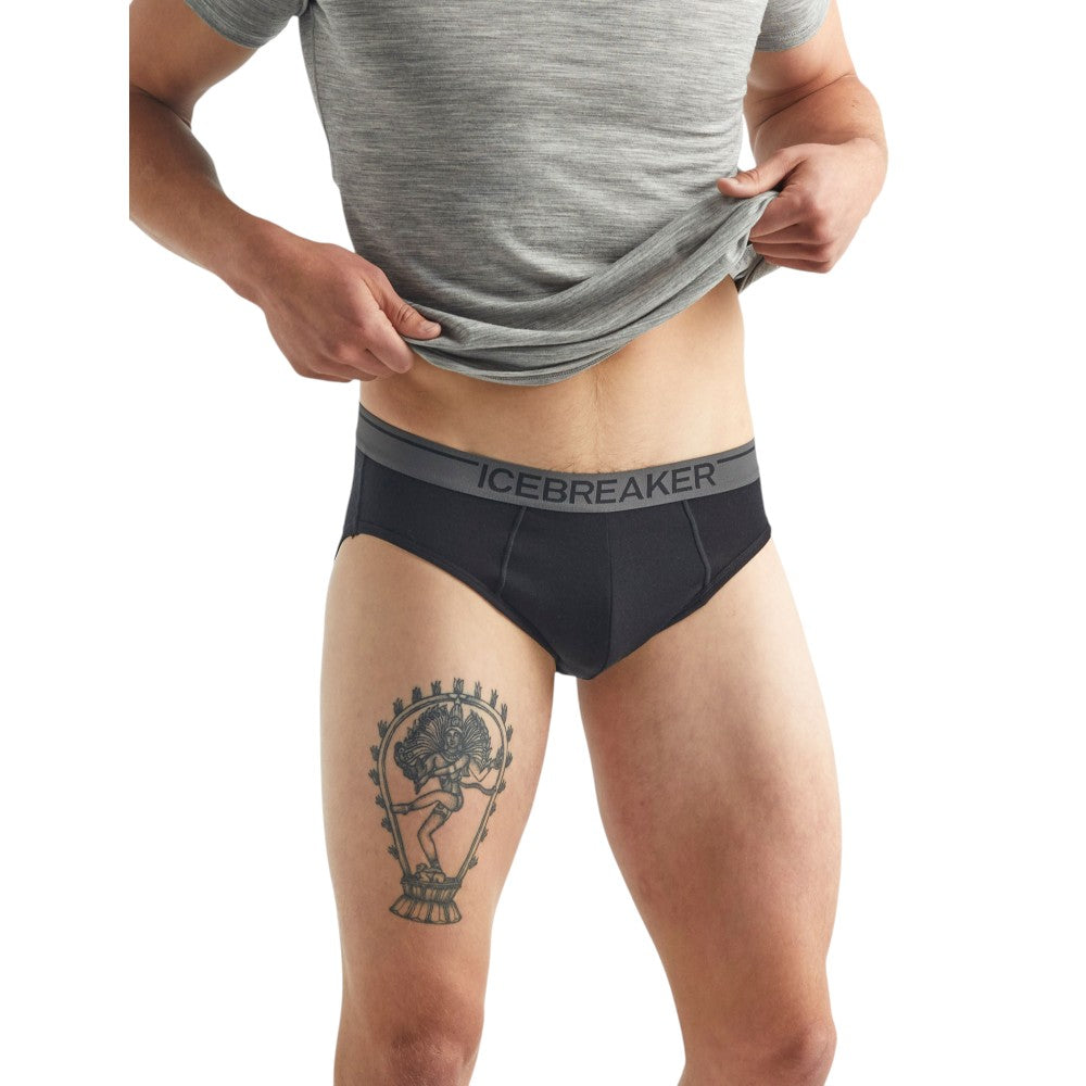 Icebreaker Men's Merino 150 Anatomica Briefs - Black/Monsoon