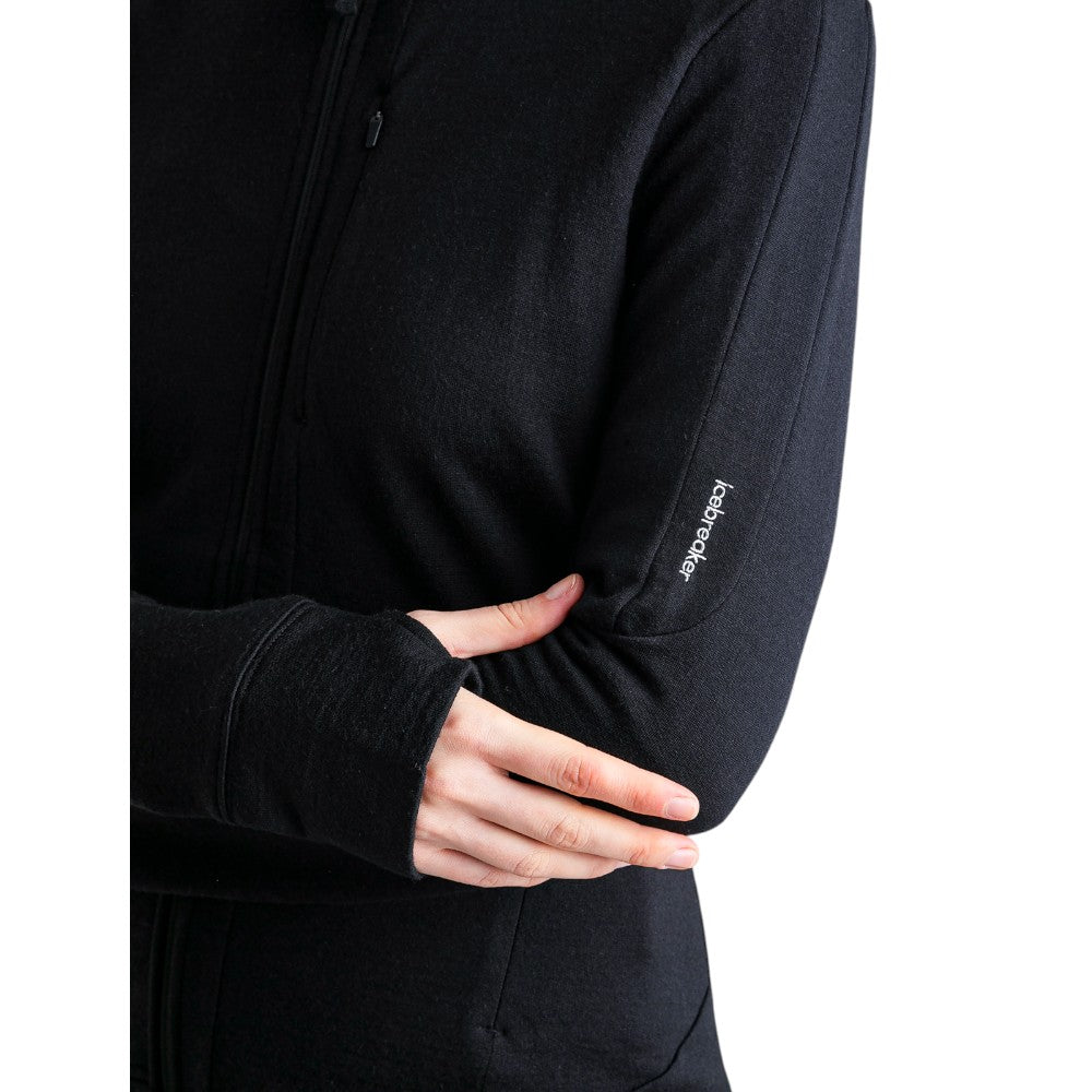 Icebreaker Women's Merino 260 Quantum Long Zip Jacket - Black