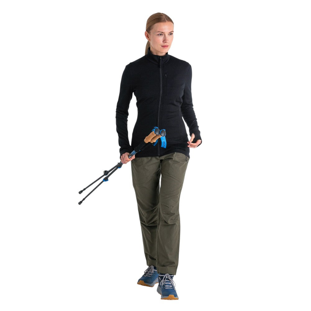 Icebreaker Women's Merino 260 Quantum Long Zip Jacket - Black