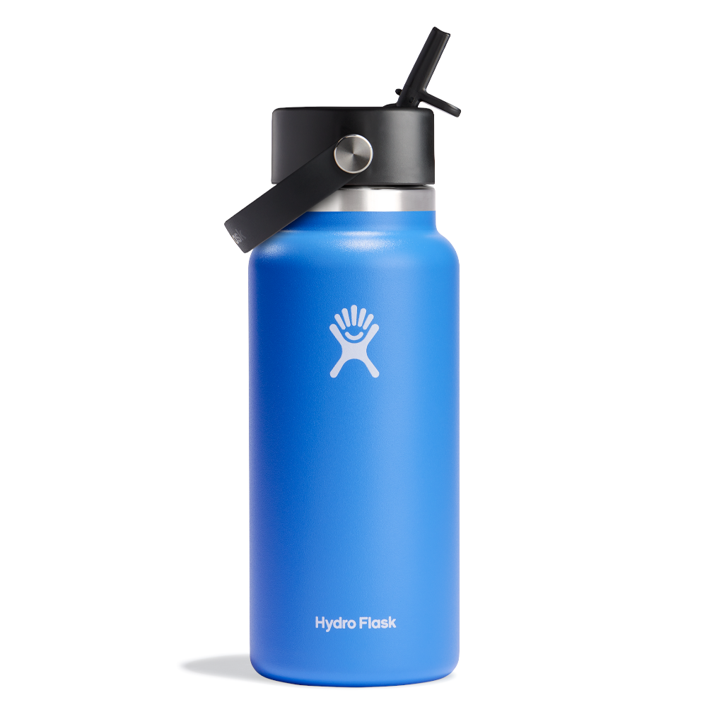 Hydro Flask 32oz Wide Mouth Bottle with Straw Cap, 946ml