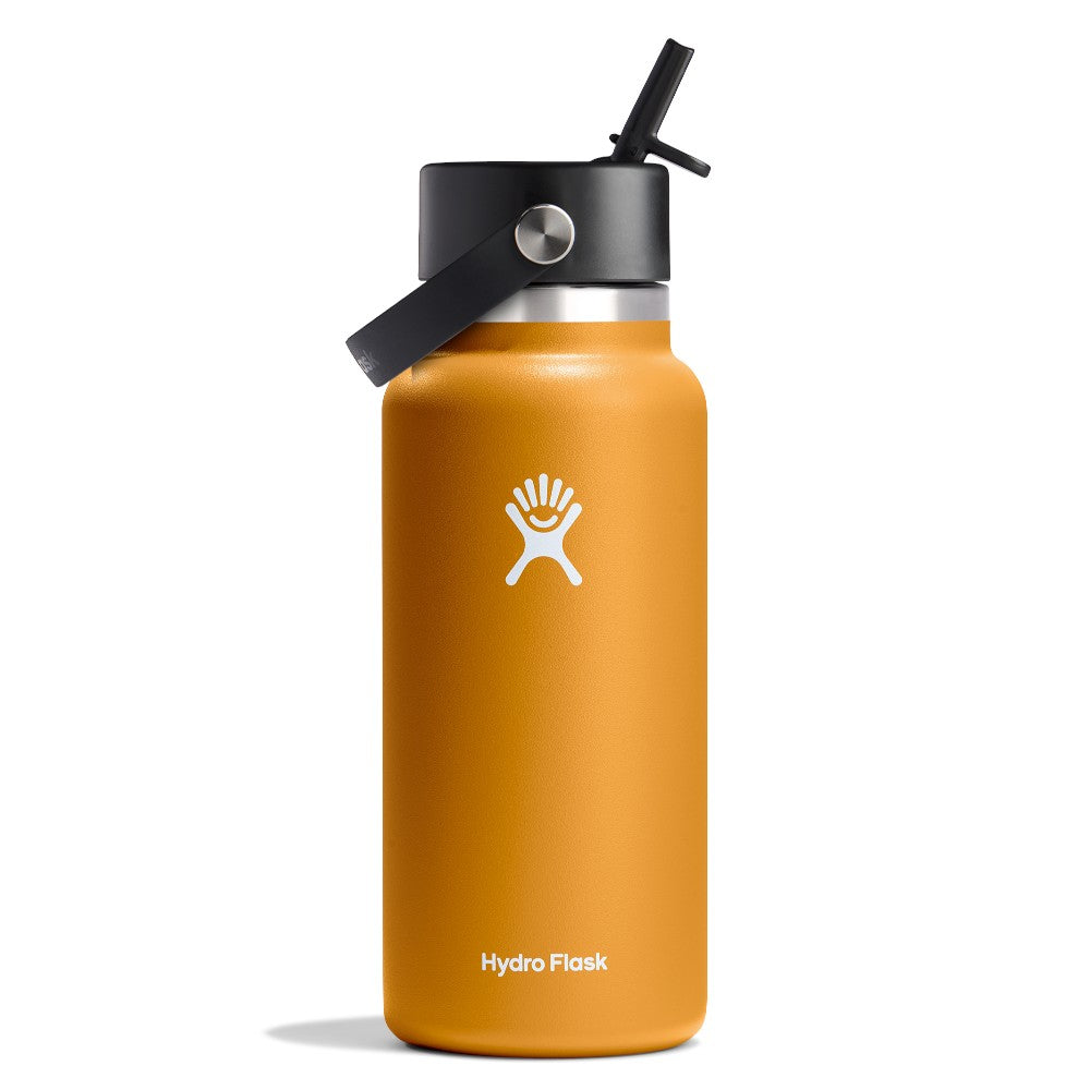 Hydro Flask 32oz Wide Mouth Bottle with Straw Cap, 946ml