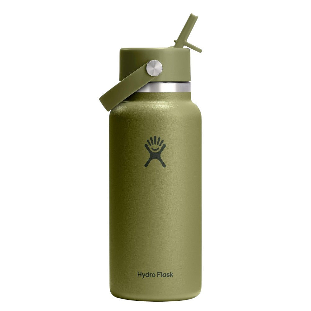 Hydro Flask 32oz Wide Mouth Bottle with Straw Cap, 946ml